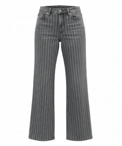 Graue Nadelstreifen Jeans