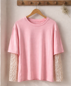 Cooles Shirt mit spitzenärmel