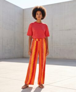 Weite Hose mit Missoniprint