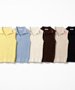 Stricktop im Polostyle mit kleinen Herzensticlerei